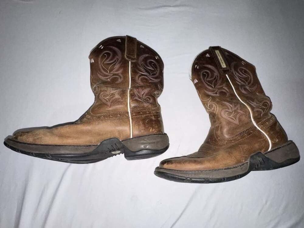 Shyanne LLBP-2 Cowboy Boots Size 9M Brown Leather Square Toe